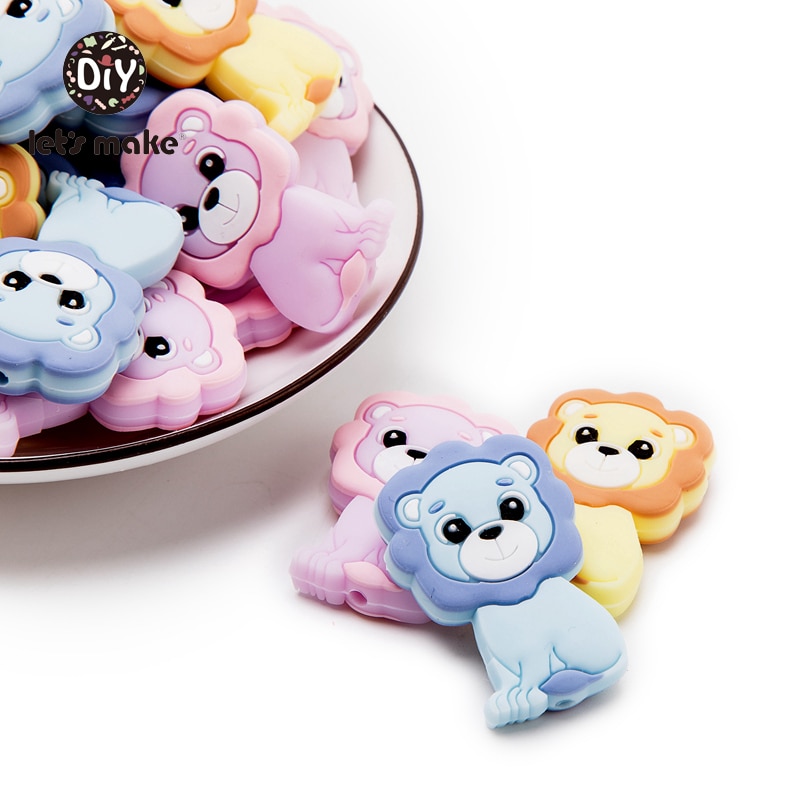 Lets Make Silicone Beads Of Lion Cartoon Animals 5..